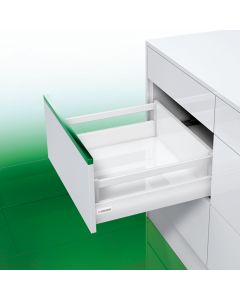 Front pull-out DWD-XP Frame height 95 mm NL 400 mm Soft-Close with railing white
