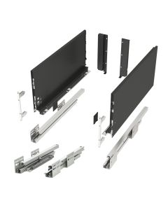 Schubladensystem JUNKER SLIM Push to Open anthrazit H: 199 mm, bis 35 Kg belastbar